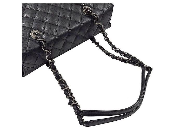 Chanel Borsa a Spalla Timeless Caviar Nero - vista 5