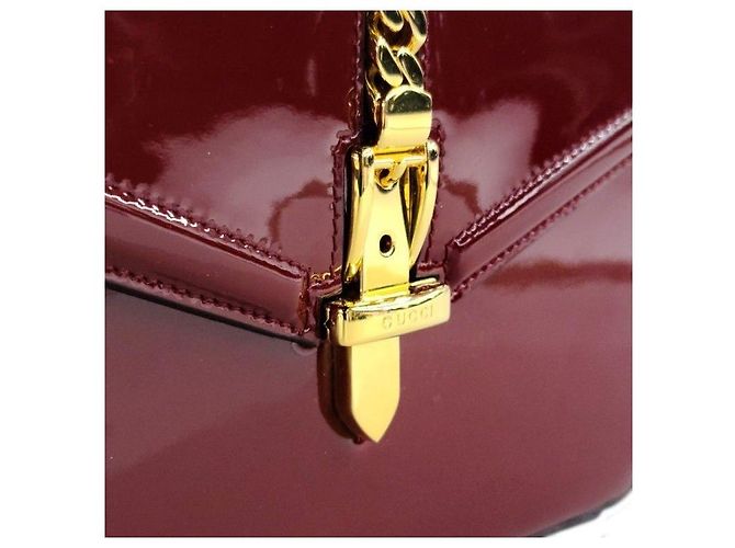 Gucci Patent Silvie Mini Top Handle Tasche Rot - Ansicht 7