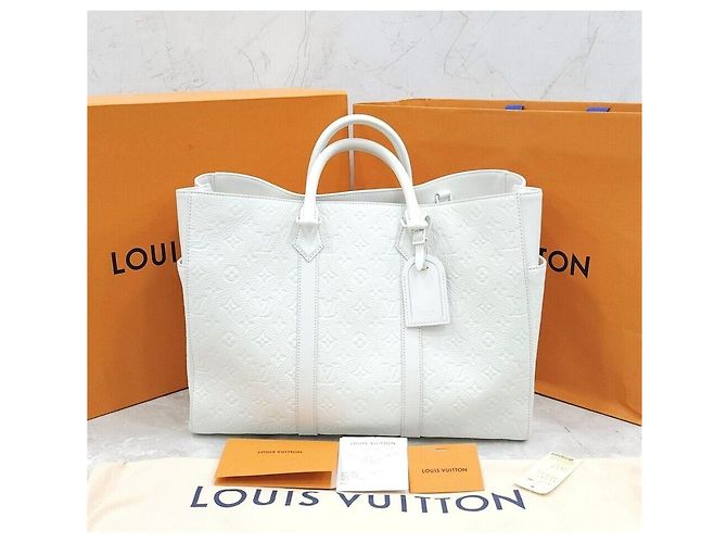 Louis Vuitton Nuova Borsa Tote in Pelle Sacplar Argento - vista 7