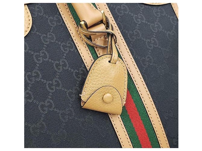 Gucci Borsa duffle GG Supreme Bowelato in tela Nero - vista 5
