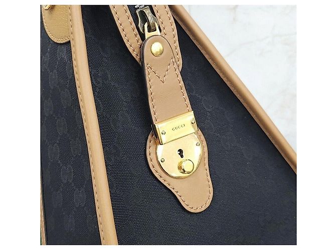 Gucci Borsa duffle GG Supreme Bowelato in tela Nero - vista 7