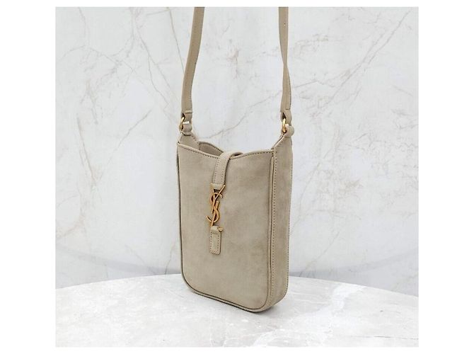 Saint Laurent Borsa a tracolla verticale in scamosciato Multicolore - vista 2