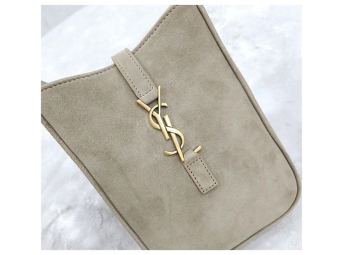 Saint Laurent Borsa a tracolla verticale in scamosciato Multicolore - vista 5