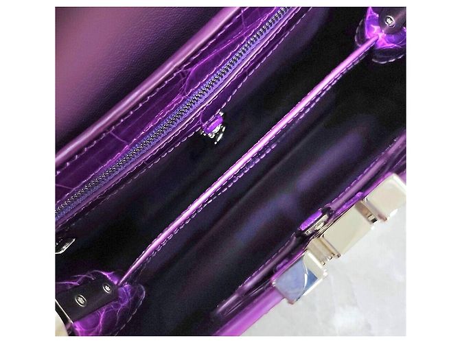 Louis Vuitton Capucines BB Purple Crocodile Rosa - vista 8