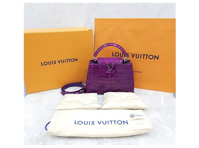 Louis Vuitton Capucines BB Purple Crocodile Rosa - vista 9