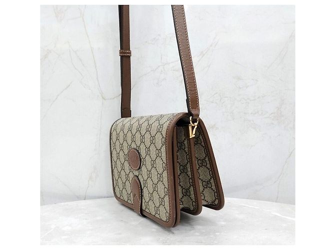 Gucci GG Supreme Canvas Interlocking Schultertasche - Ansicht 2