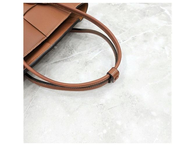 Bottega Veneta Mini Arco Leder-Tote-Bag Rot - Ansicht 4