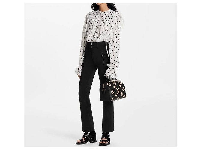 Louis Vuitton Speedy Bandoulière Bicolor Monogram Nero - vista 10