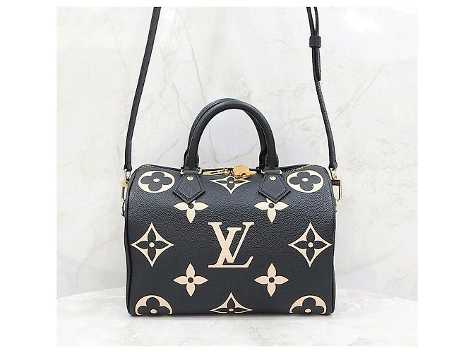 Louis Vuitton Speedy Bandoulière Bicolor Monogram Nero - vista 3