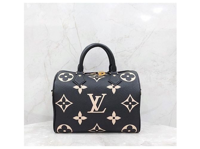 Louis Vuitton Speedy Bandoulière Bicolor Monogram Nero - vista 4