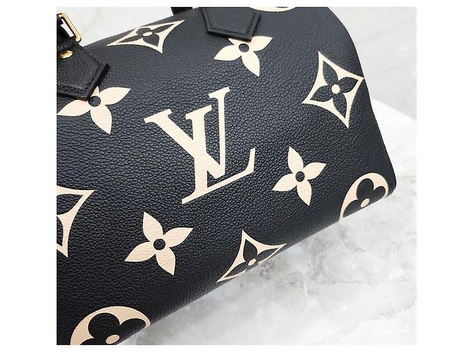 Louis Vuitton Speedy Bandoulière Bicolor Monogram Nero - vista 6