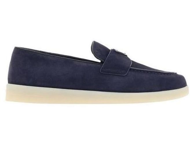 Prada Mocassins en daim avec logo triangle - vue 3