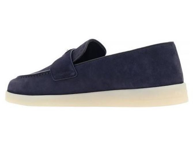 Prada Mocassins en daim avec logo triangle - vue 4