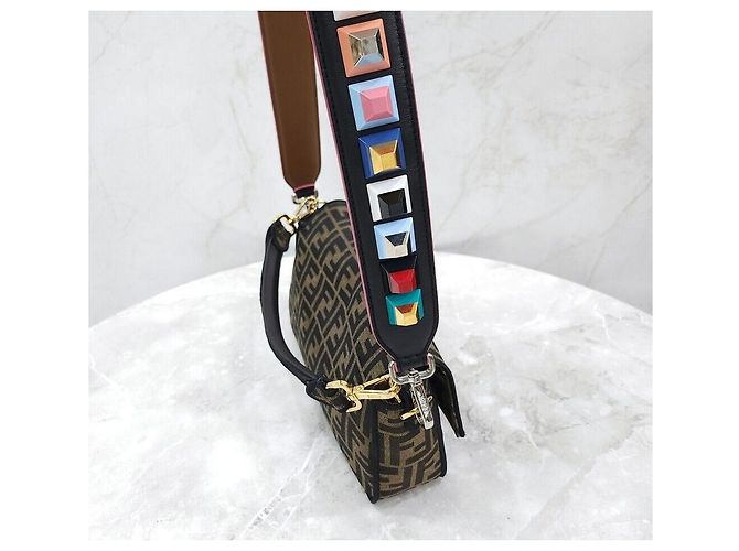 Fendi Bracciale in pelle borchiata - vista 8
