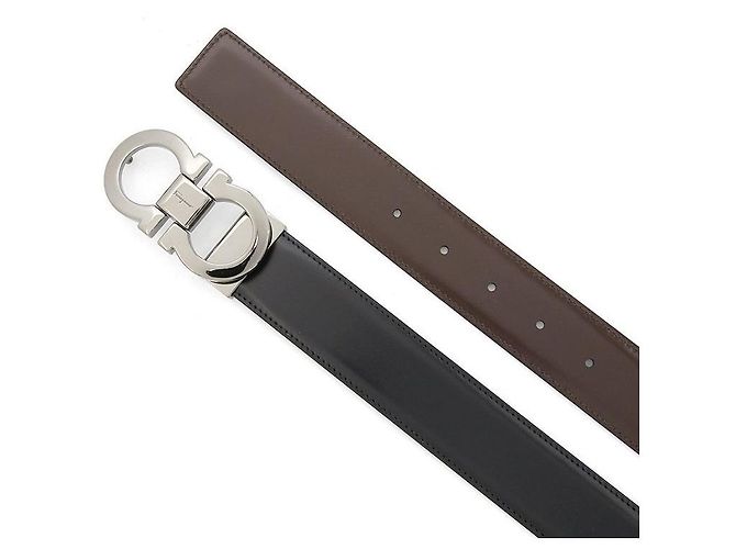 Salvatore Ferragamo Gancini Reversibler Gürtel für Herren - Ansicht 5