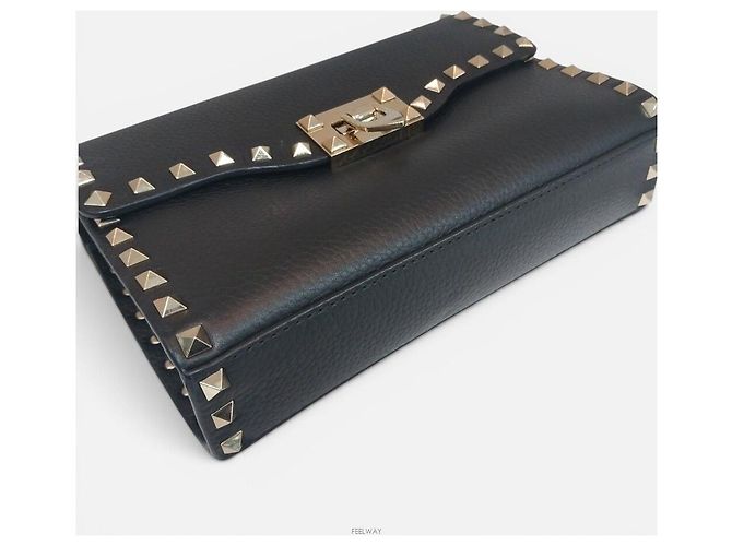 Valentino Borsa a tracolla Rockstud Gold VSH Nero - vista 5
