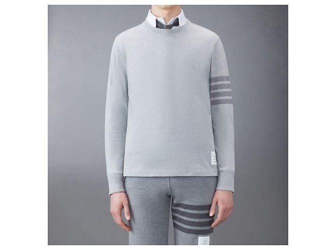 Thom Browne Tonal Stripe Oversized Medium Weight Jersey Multiple colors - view 7