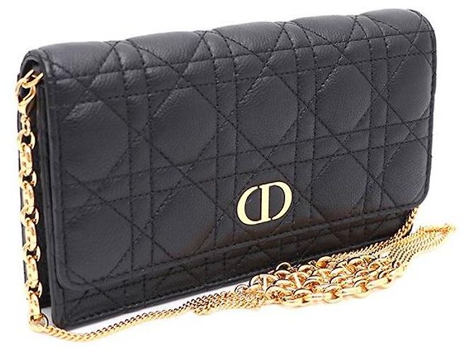 Pochette bandoulière Dior Caro Chain Noir - vue 2