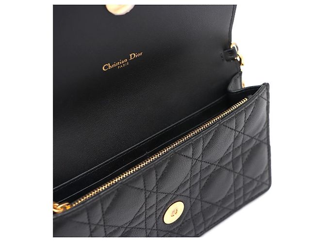 Pochette bandoulière Dior Caro Chain Noir - vue 6