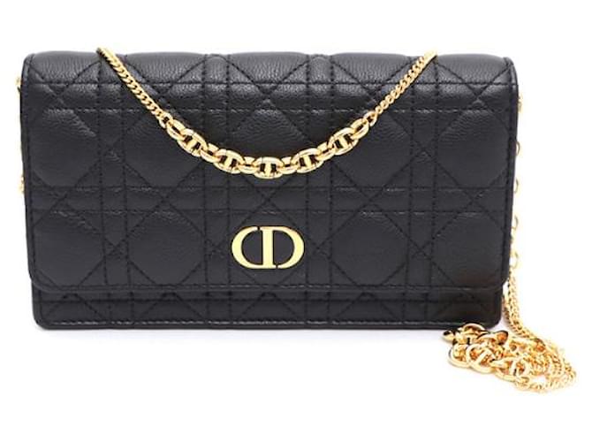 Pochette bandoulière Dior Caro Chain Noir - vue 8