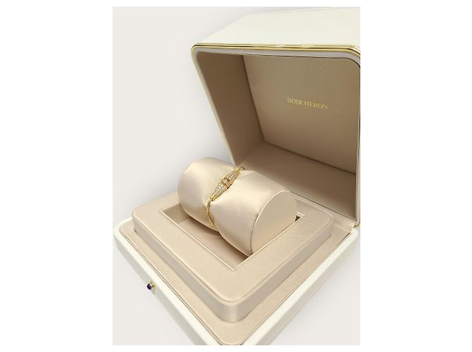 Bracciale Jack de Boucheron in oro con pavé di diamanti Single Wrap D'oro - vista 3