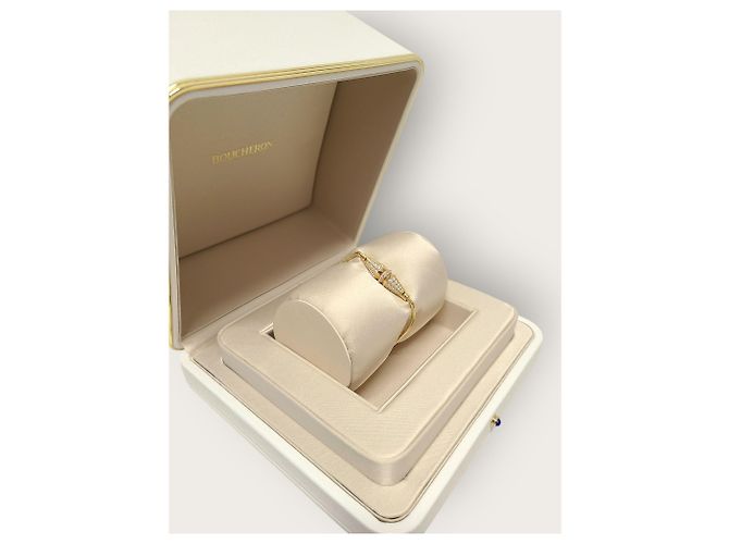 Bracciale Jack de Boucheron in oro con pavé di diamanti Single Wrap D'oro - vista 4