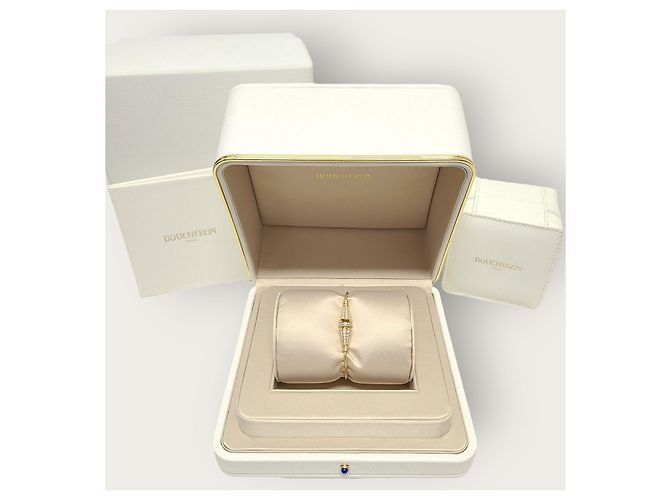 Bracciale Jack de Boucheron in oro con pavé di diamanti Single Wrap D'oro - vista 5