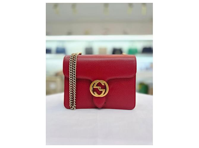 Gucci Piccola borsa a tracolla e crossbody Interlocking Red Rosso - vista 10