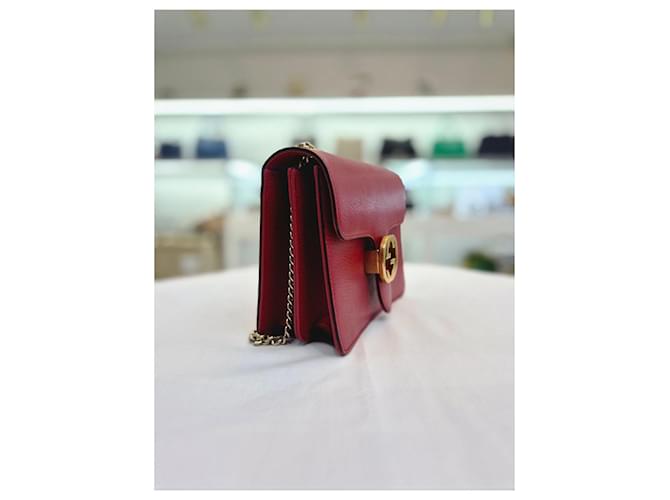 Gucci Piccola borsa a tracolla e crossbody Interlocking Red Rosso - vista 13