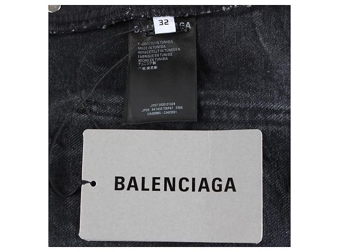 Balenciaga Schwarze gewaschene Jeanshose Mehrfarben - Ansicht 6