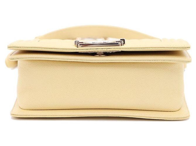 Chanel Boy Bag Caviar Borsa a Spalla e a Tracolla Piccola Gialla Giallo - vista 5