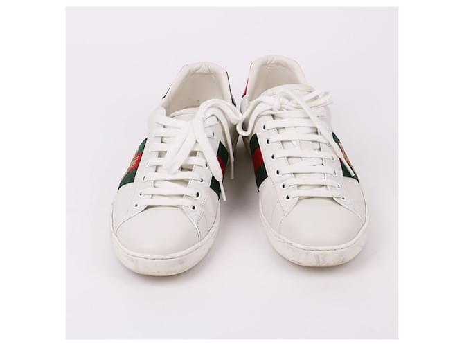 Gucci Sneakers Side Bee Ace Bianco - vista 2