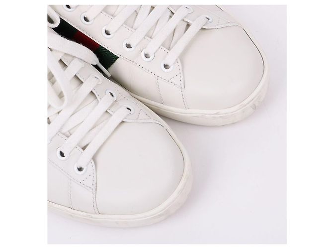 Gucci Sneakers Side Bee Ace Bianco - vista 4