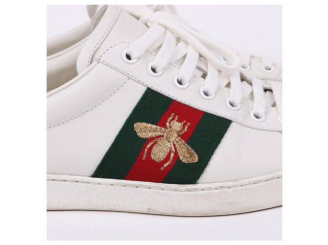 Gucci Sneakers Side Bee Ace Bianco - vista 6