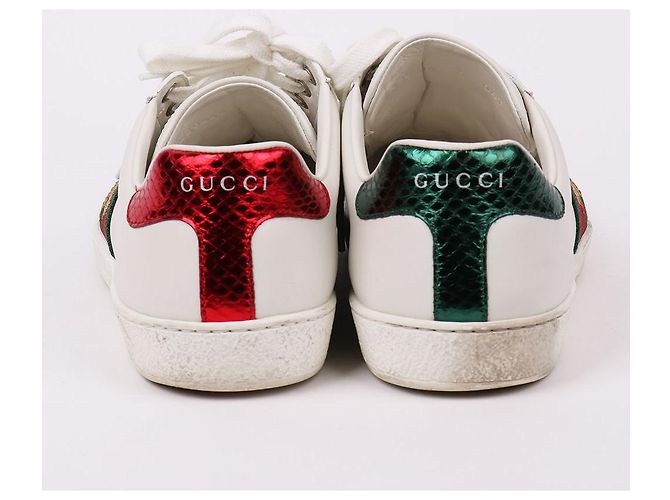 Gucci Sneakers Side Bee Ace Bianco - vista 7