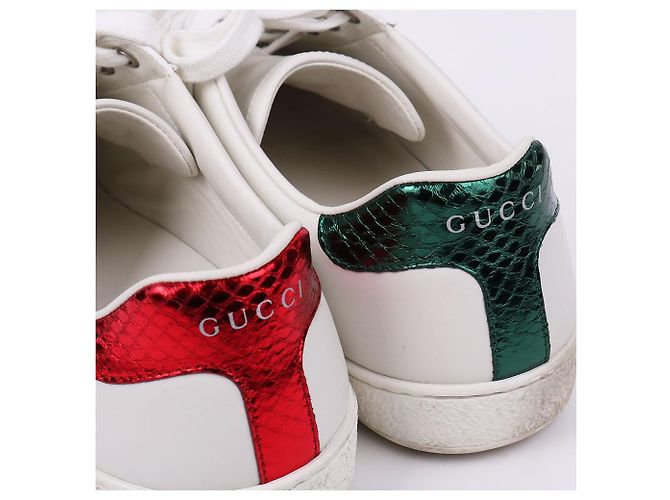 Gucci Sneakers Side Bee Ace Bianco - vista 8