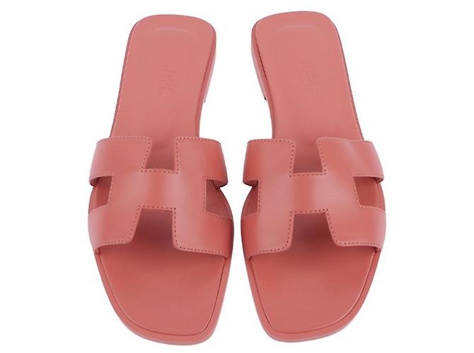Hermès Oran Sandalen Rot - Ansicht 6