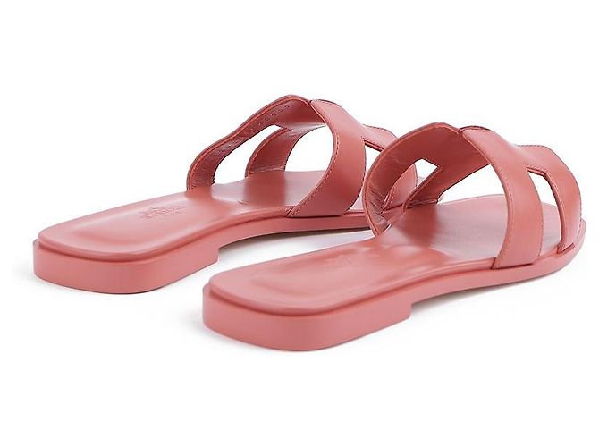 Hermès Oran Sandalen Rot - Ansicht 9