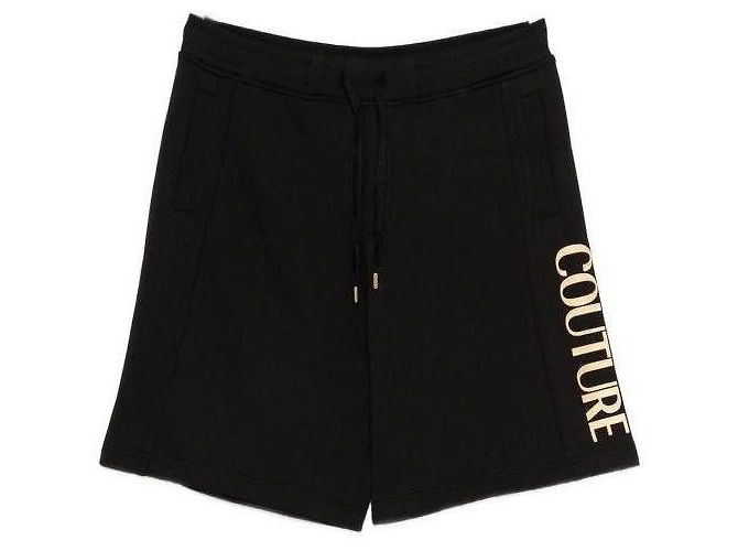 Versace Logo Baumwoll-Fleece-Shorts - Ansicht 4