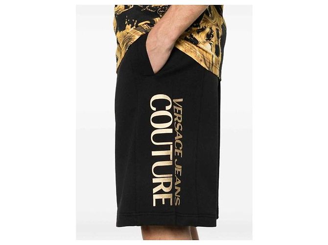 Versace Logo Baumwoll-Fleece-Shorts - Ansicht 5