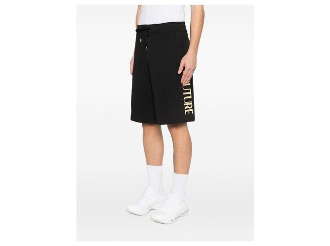 Versace Logo Baumwoll-Fleece-Shorts - Ansicht 6
