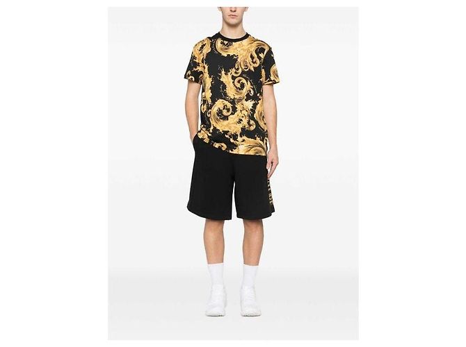 Versace Logo Baumwoll-Fleece-Shorts - Ansicht 7