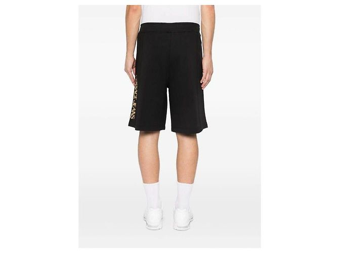 Versace Logo Baumwoll-Fleece-Shorts - Ansicht 8