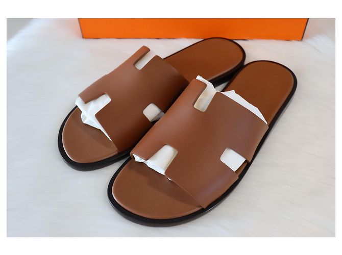 Hermès Pantofole Izmir Gold Multicolore - vista 4
