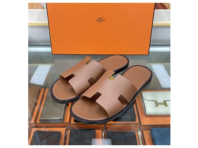 Hermès Ciabatte Izmir Gold Arancione - vista 2