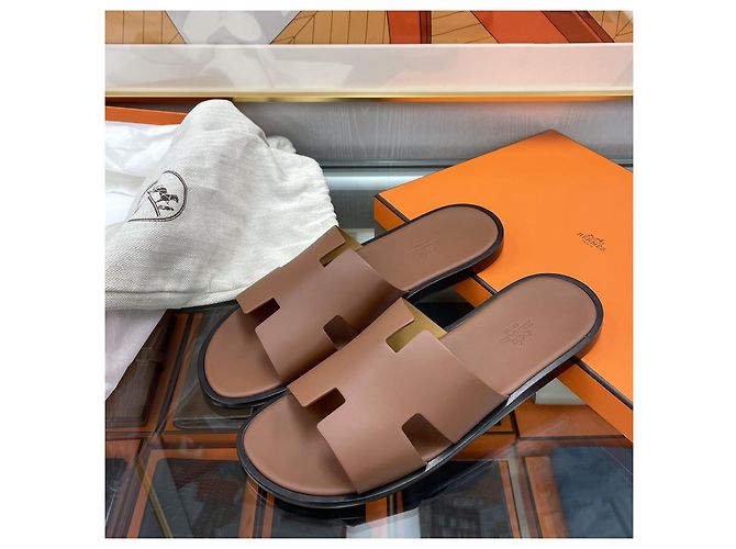 Hermès Ciabatte Izmir Gold Arancione - vista 6