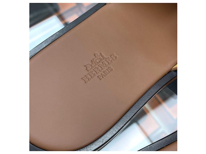 Hermès Ciabatte Izmir Gold Arancione - vista 8