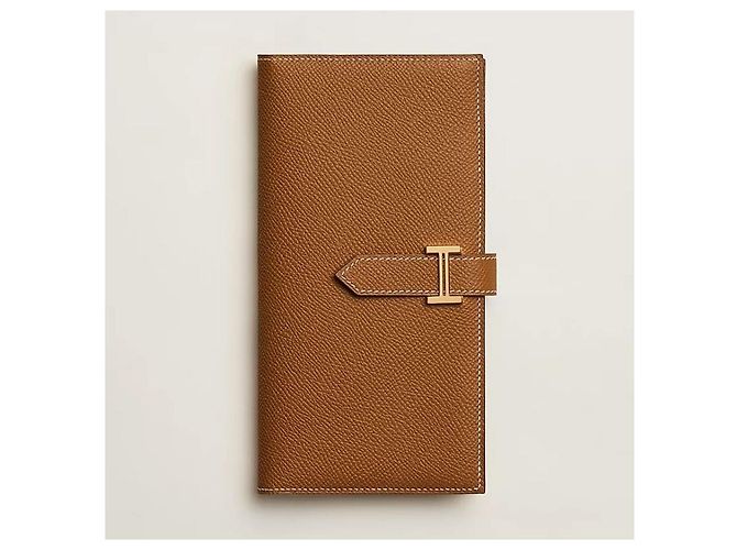 Hermès Bearn Long Wallet Goldprägung Orange - Ansicht 9