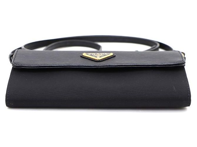 Prada Mini borsa a tracolla WOC in nylon vitreo Nero - vista 5