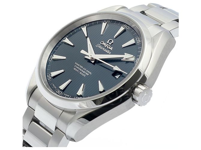 Omega Orologio da uomo in acciaio con quadrante blu Aqua Terra - vista 10